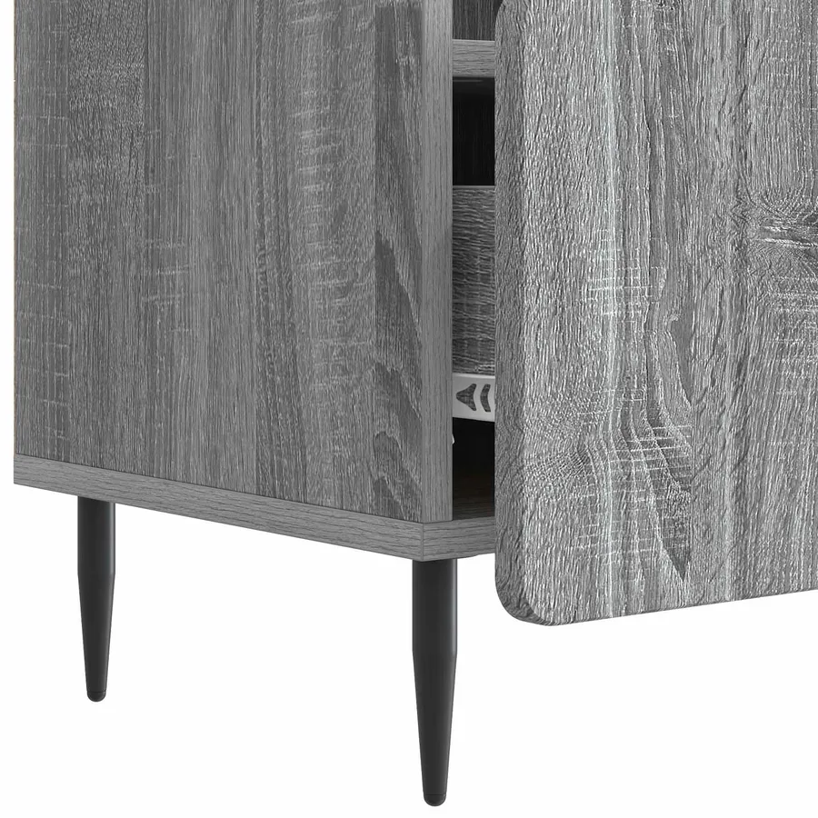 Meuble TV Sonoma gris 102 x 34,5 x 50 cm Bois d'ingénierie - 9