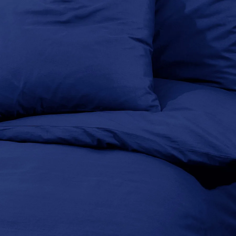 Ensemble de housse de couette Bleu marine 200x200 cm Coton - 7