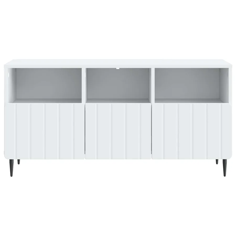 Meuble TV Blanc 102 x 34,5 x 50 cm Bois d'ingénierie - 6