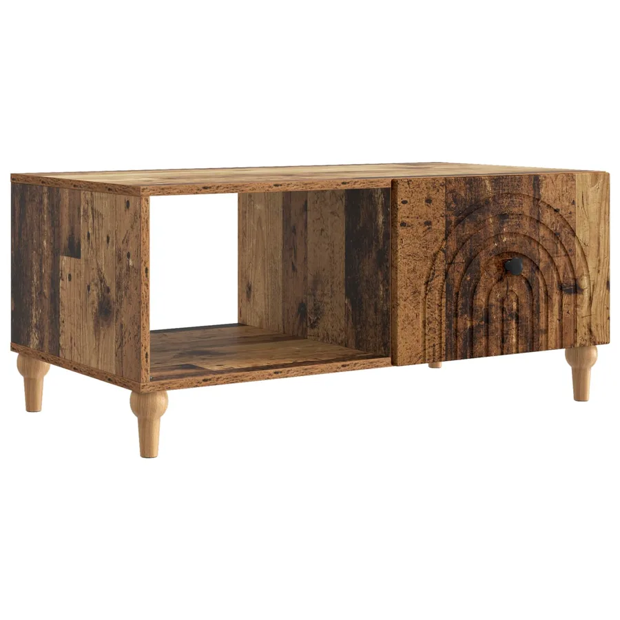 Table basse Bois ancien 90 x 50 x 40 cm Bois d'ingénierie - 2