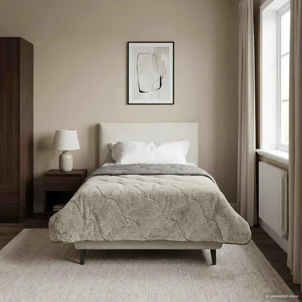 Duvet d'été simple Matelassé Gris clair 155 x 200 cm