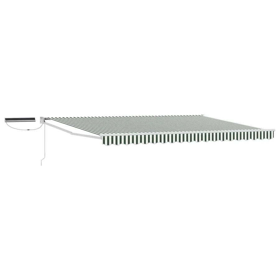 Auvent rétractable électrique Vert et blanc 4 × 3 m - 2