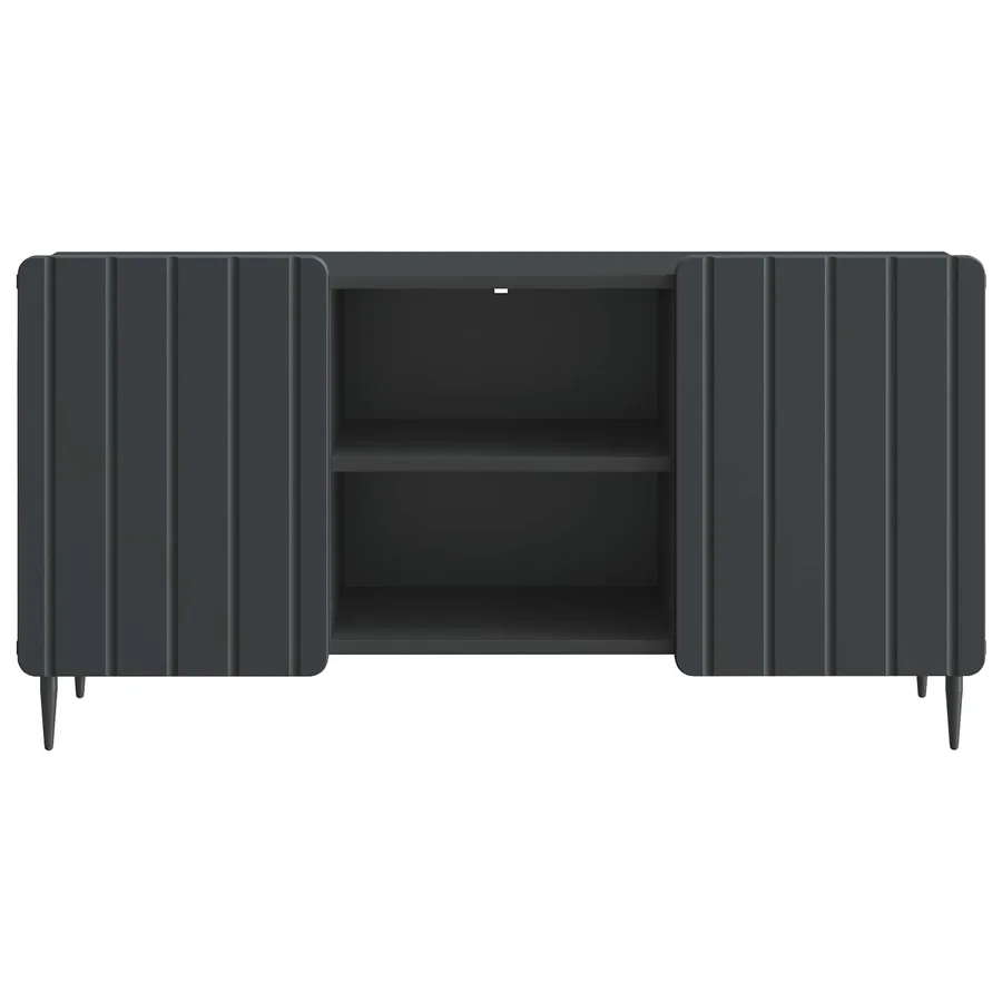 Meuble TV Noir 102 x 34,5 x 52 cm Bois d'ingénierie - 6