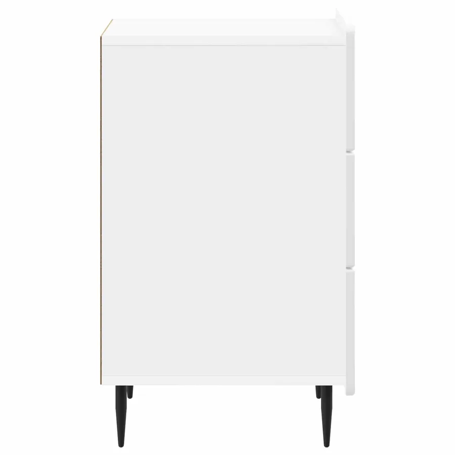 Cabinet de chevet avec tiroir Blanc brillant 43 x 41 x 68 cm - 6