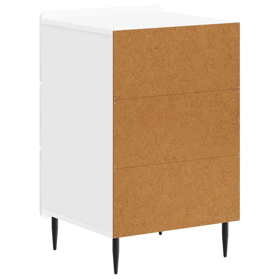 Cabinet de chevet avec tiroir Blanc brillant 43 x 41 x 68 cm - 7