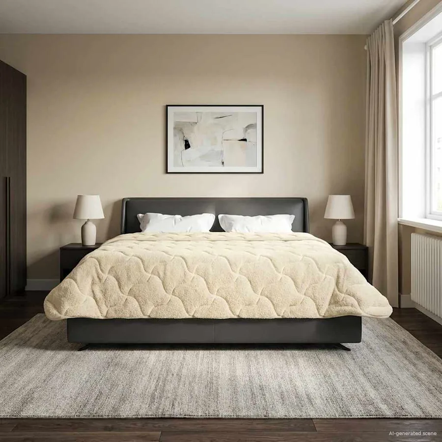 Duvet d'été simple Matelassé Crème 240 x 260 cm - 4