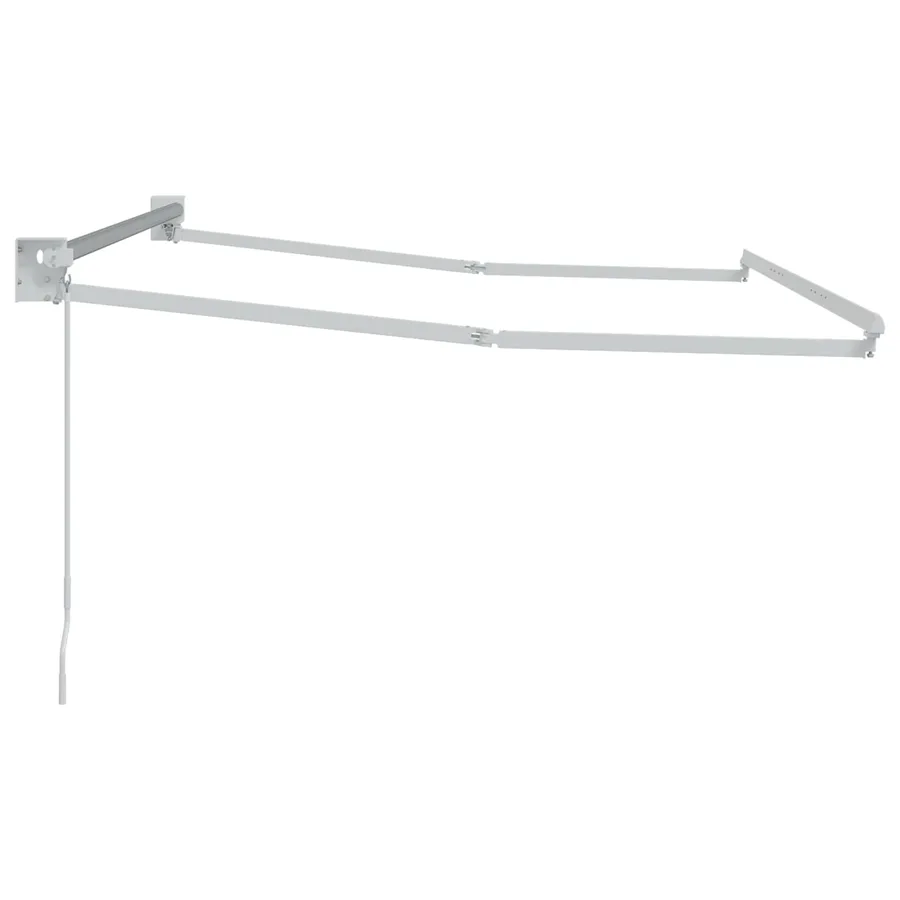 Cadre de store rétractable manuel Blanc 3 x 2 m Aluminium - 4
