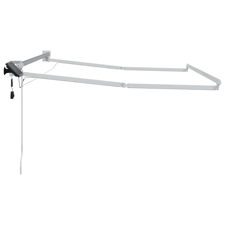 Cadre de store rétractable électrique Blanc 3 x 2,5 m Aluminium - 6