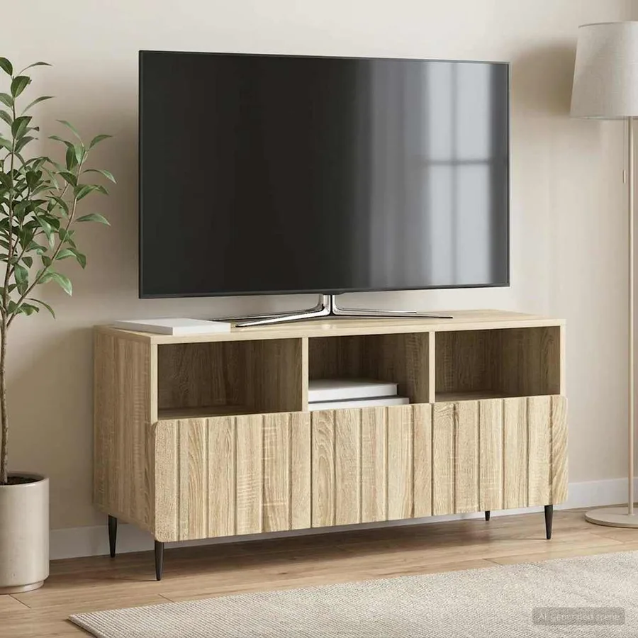 Meuble TV Chêne Sonoma 102 x 34,5 x 50 cm Bois d'ingénierie - 4
