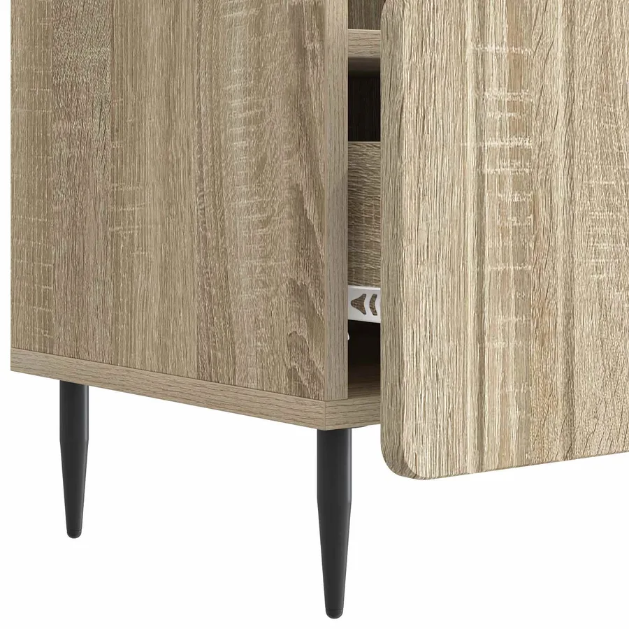 Meuble TV Chêne Sonoma 102 x 34,5 x 50 cm Bois d'ingénierie - 9