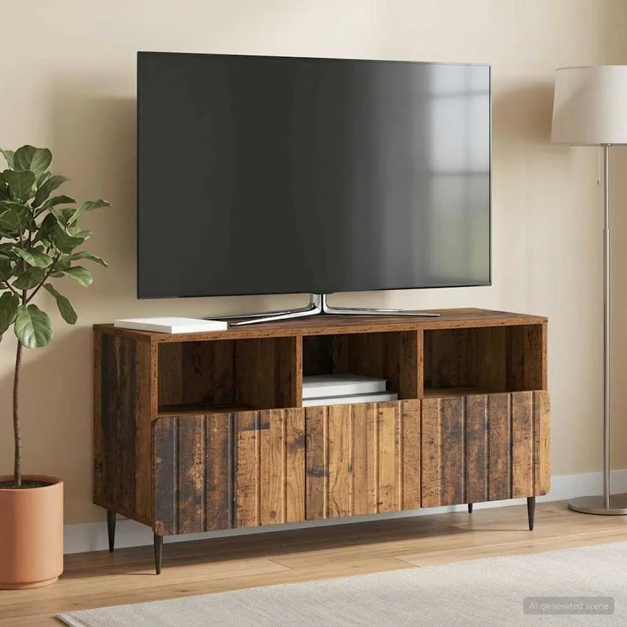 Meuble TV Bois ancien 102 x 34,5 x 50 cm Bois d'ingénierie - 4