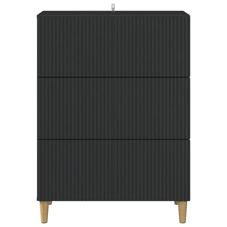 Armoire à tiroirs Noir 66 x 34,5 x 90 cm Bois d'ingénierie - 6