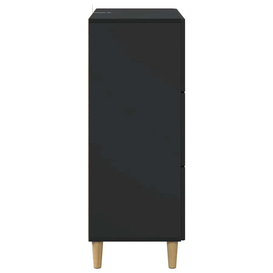 Armoire à tiroirs Noir 66 x 34,5 x 90 cm Bois d'ingénierie - 7
