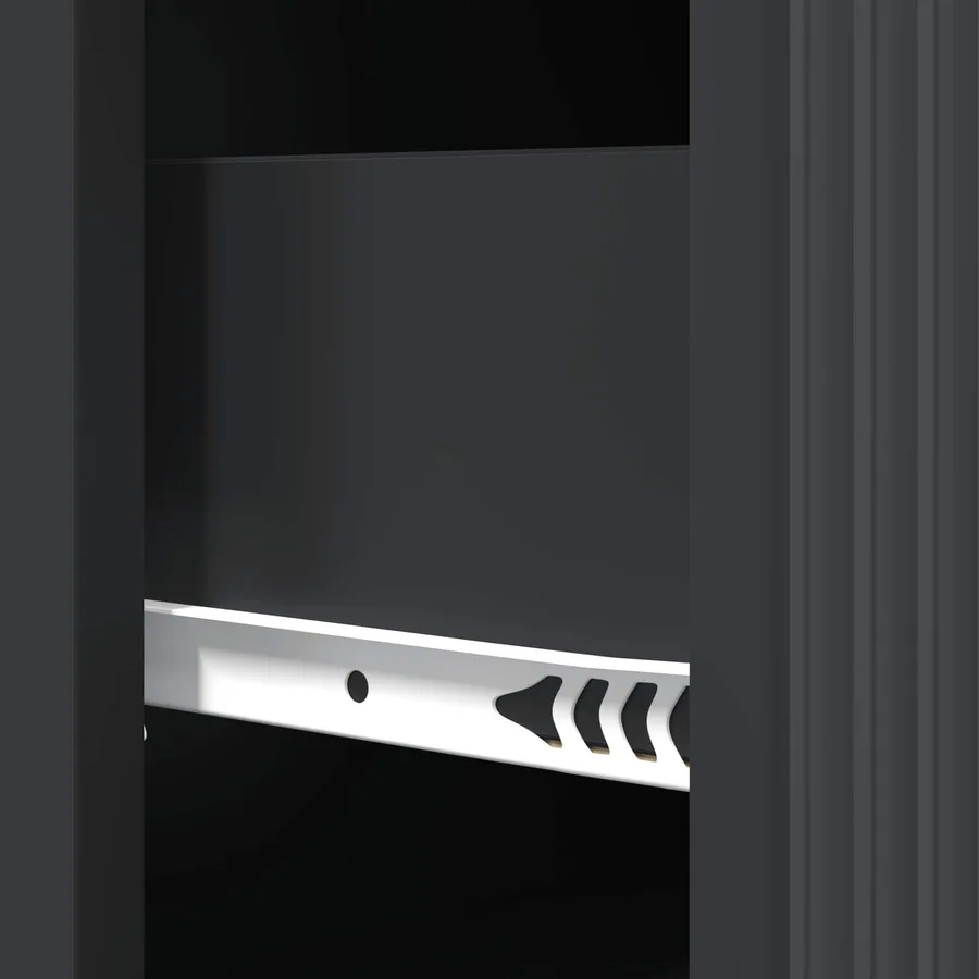 Armoire à tiroirs Noir 66 x 34,5 x 90 cm Bois d'ingénierie - 8