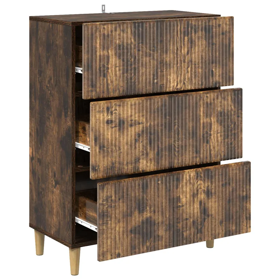 Armoire à tiroirs Chêne fumé 66 x 34,5 x 90 cm - 5
