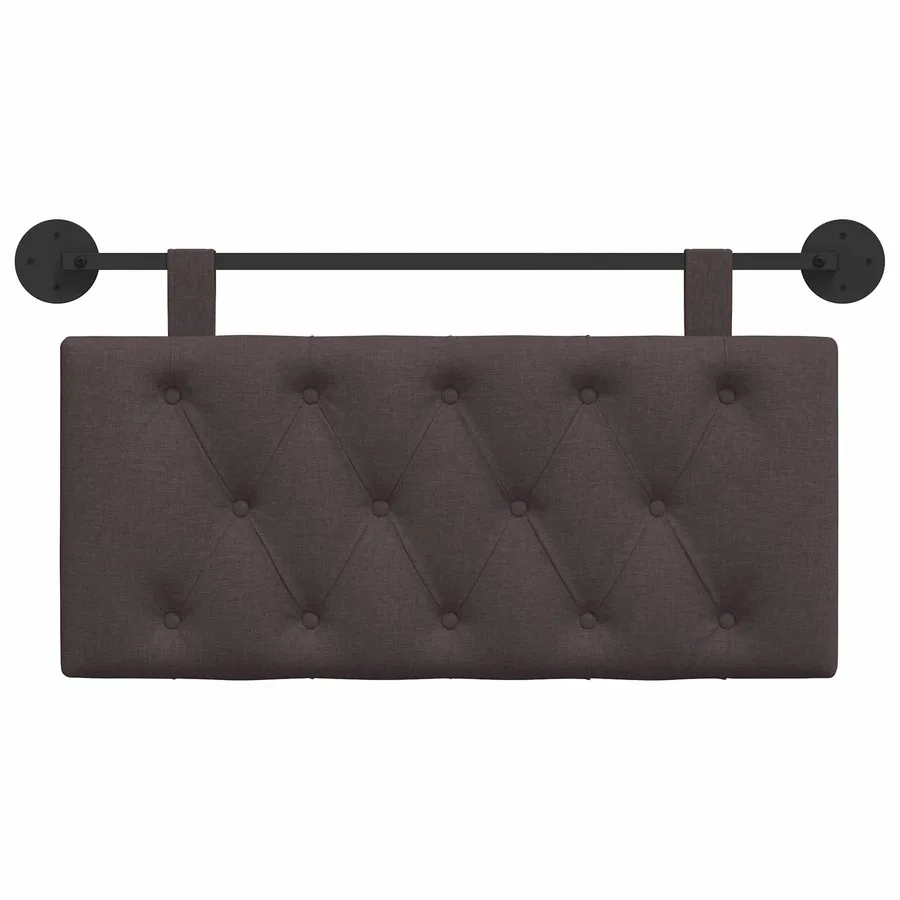 Tête de lit suspendue Marron foncé Tissu - 5