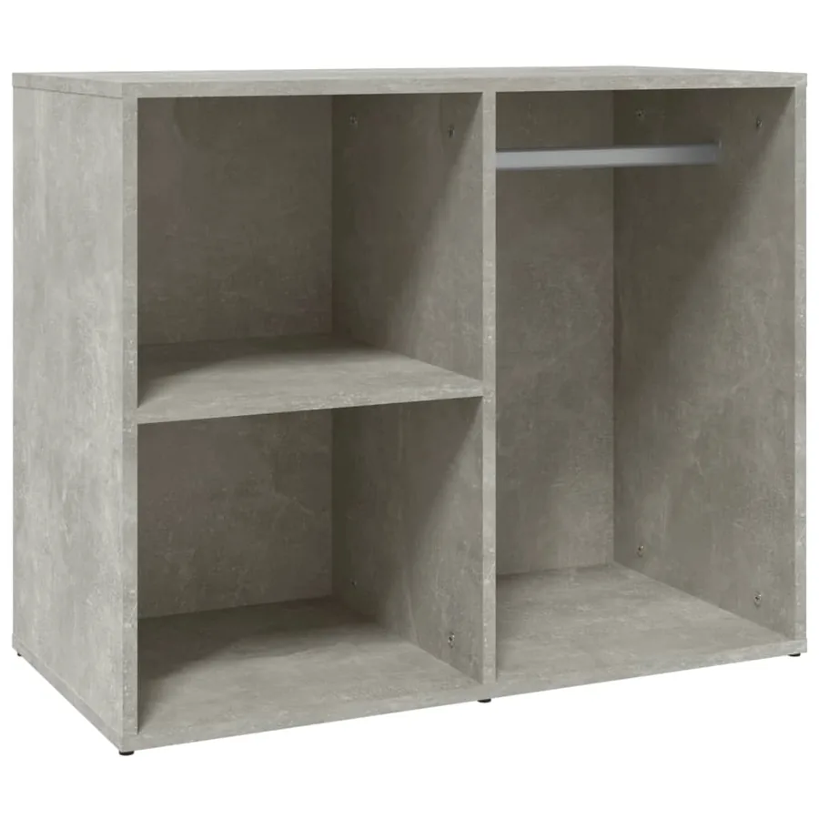 Armoire de dressing Gris béton 80x40x65 cm Bois d'ingénierie - 2