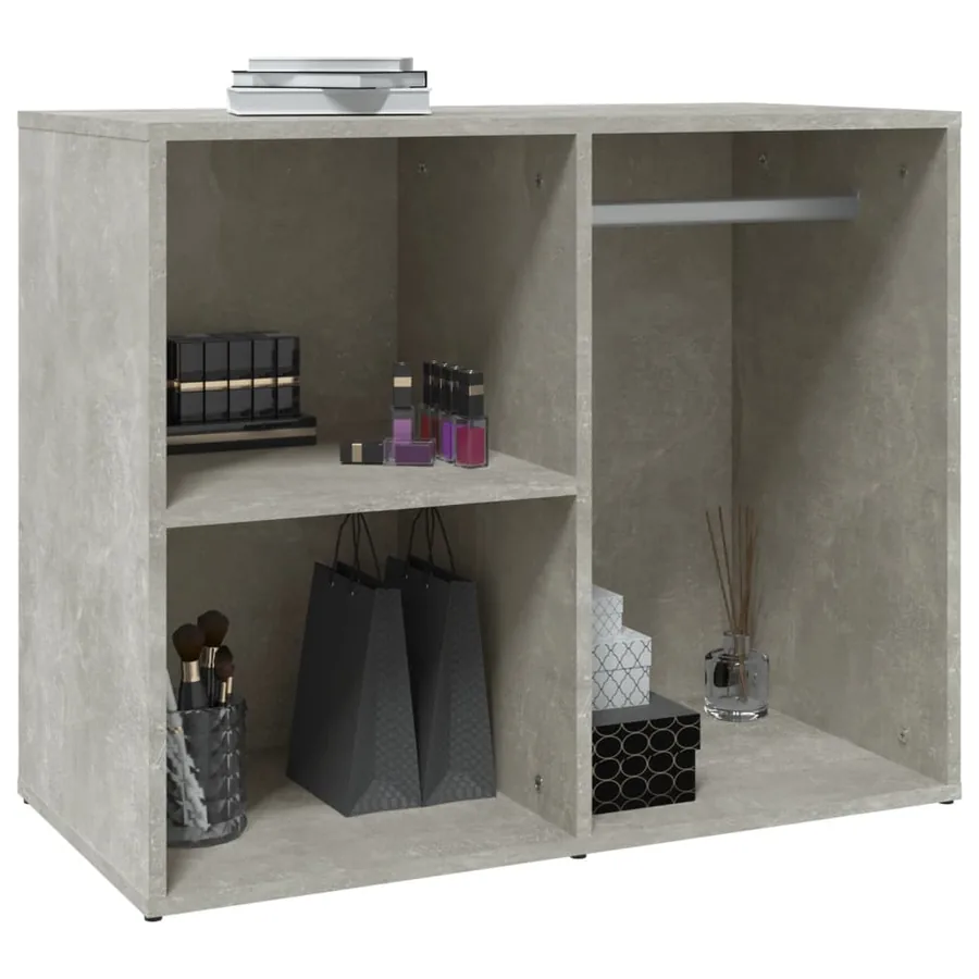 Armoire de dressing Gris béton 80x40x65 cm Bois d'ingénierie - 5