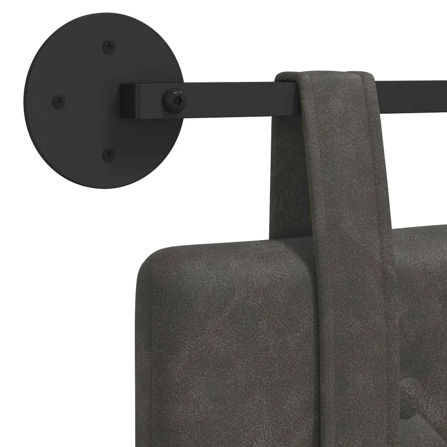 Tête de lit suspendue Noir PU antique - 9
