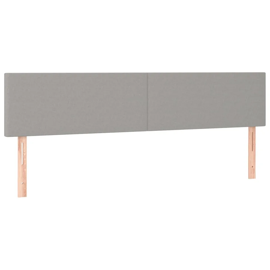 Tête de lit à LED Gris clair 200x5x78/88 cm Tissu - 4