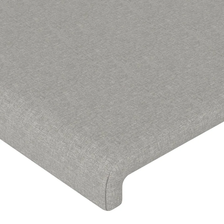 Tête de lit à LED Gris clair 200x5x78/88 cm Tissu - 5