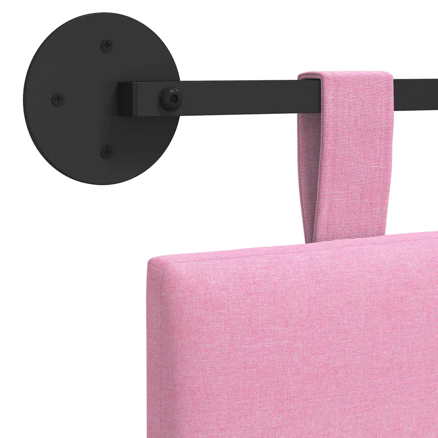 Tête de lit suspendue Rose Tissu - 9