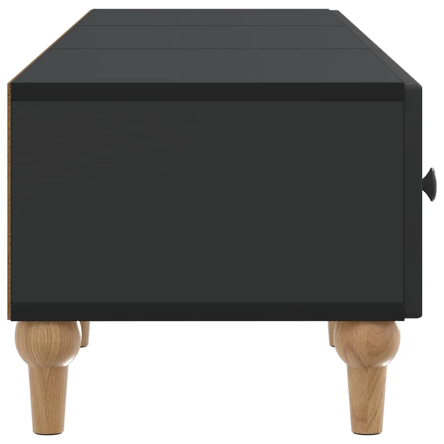 Meuble TV avec tiroir Noir 147 x 34,5 x 30 cm Bois d'ingénierie - 7
