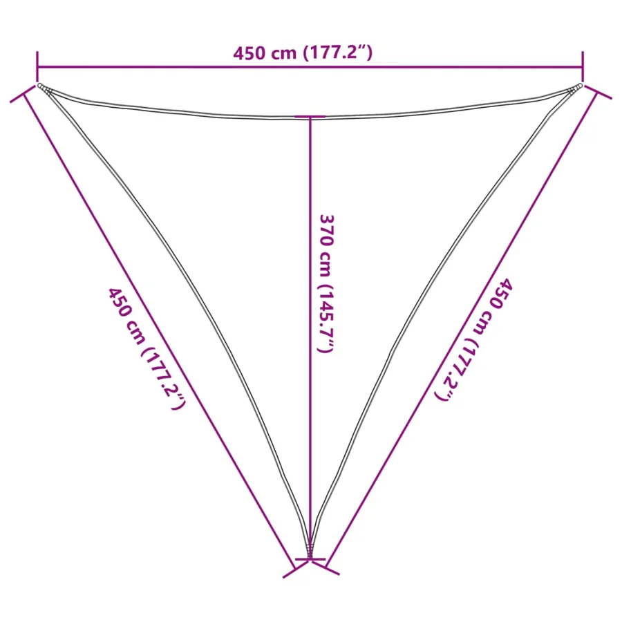 Voile d'ombrage 160 g/m² Blanc 4,5x4,5x4,5 m PEHD - 10