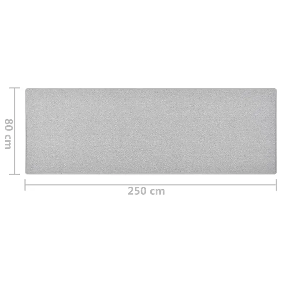Tapis de couloir Gris clair 80x250 cm - 7