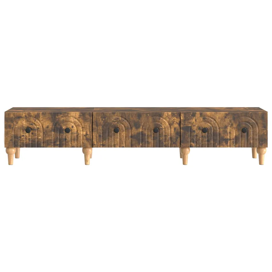 Meuble TV Chêne fumé 147 x 34,5 x 30 cm Bois d'ingénierie - 6
