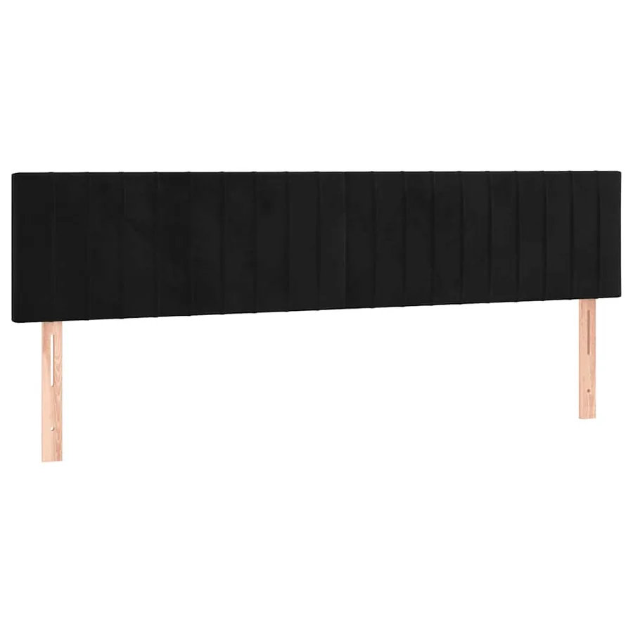 Sommier à lattes de lit et matelas Noir 200x200 cm Velours - 6