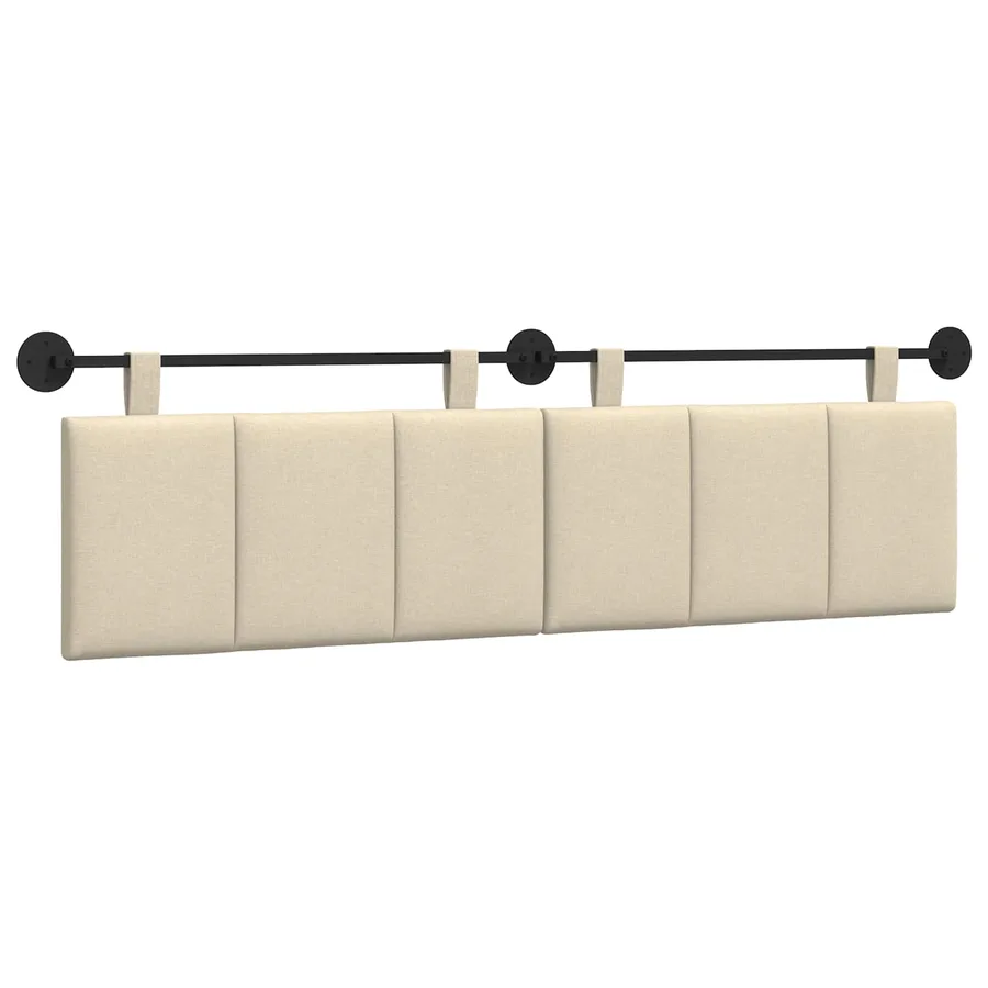 Tête de lit suspendue Crème Tissu - 2