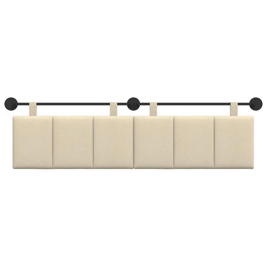 Tête de lit suspendue Crème Tissu - 5