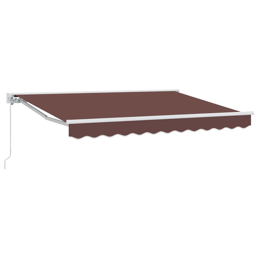 Auvent rétractable manuel Marron 3 x 2,5 m - 2