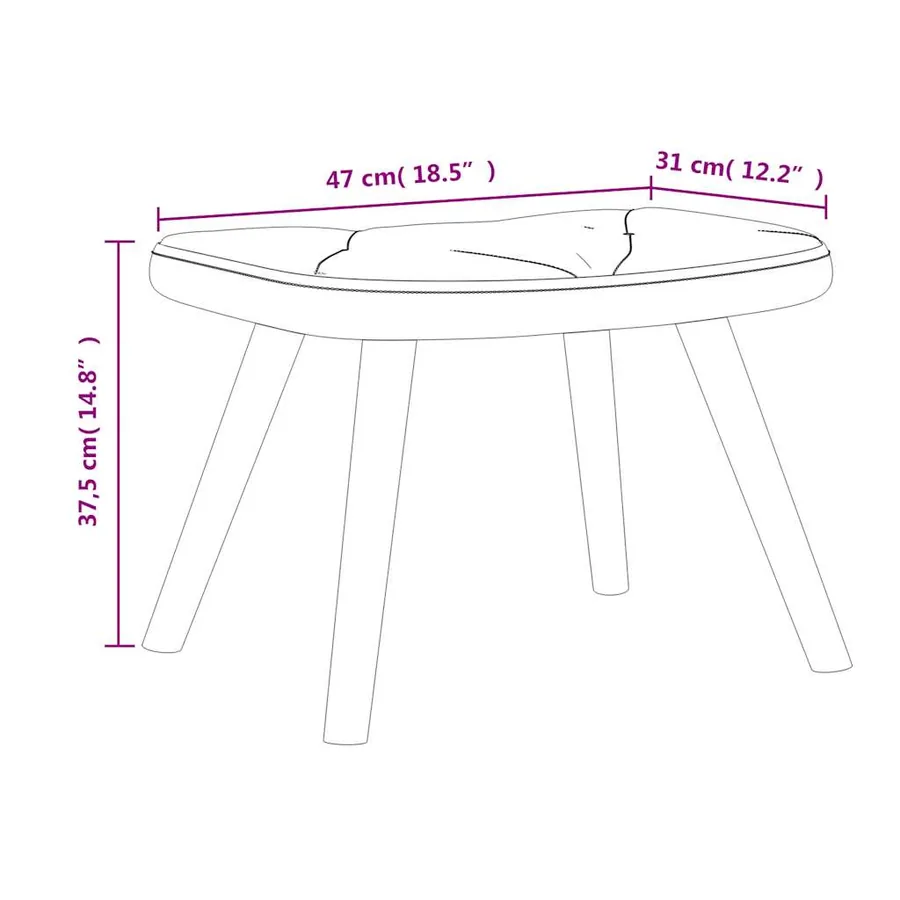 Chaise à bascule avec tabouret Jaune moutarde Tissu - 12