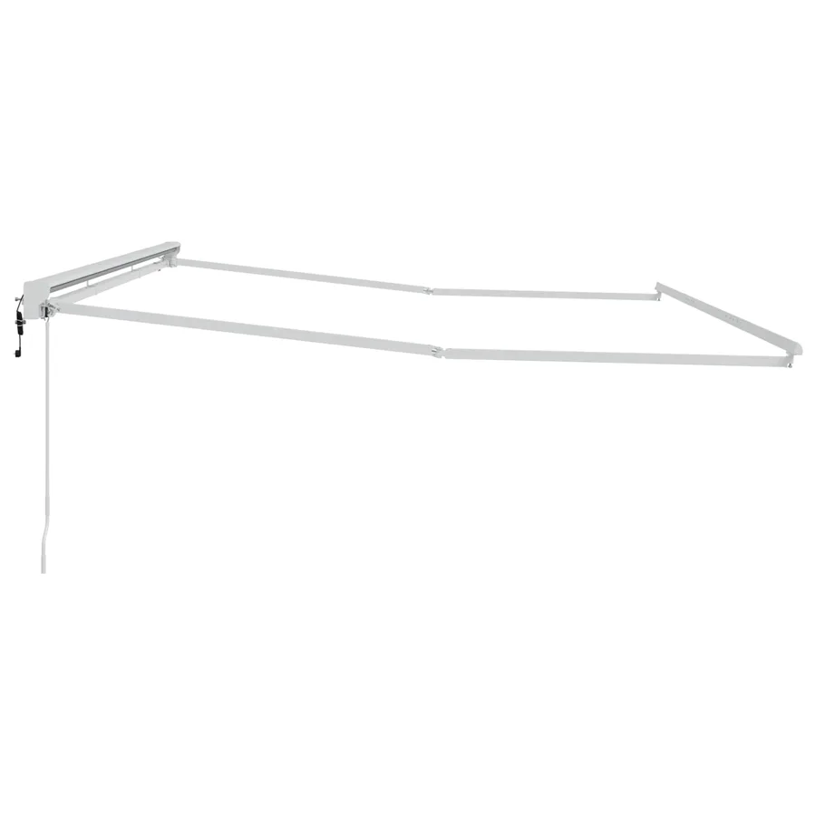 Cadre de store rétractable électrique Blanc 5 × 3,5 m Acier - 4