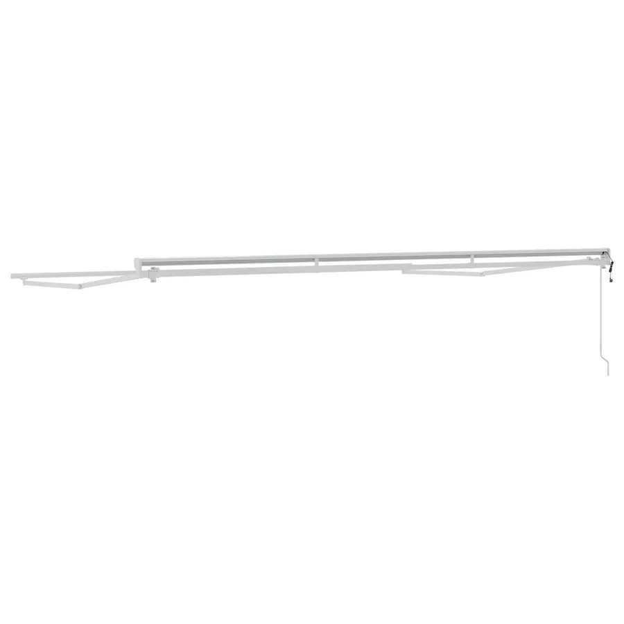 Cadre de store rétractable électrique Blanc 5 × 3,5 m Acier - 5
