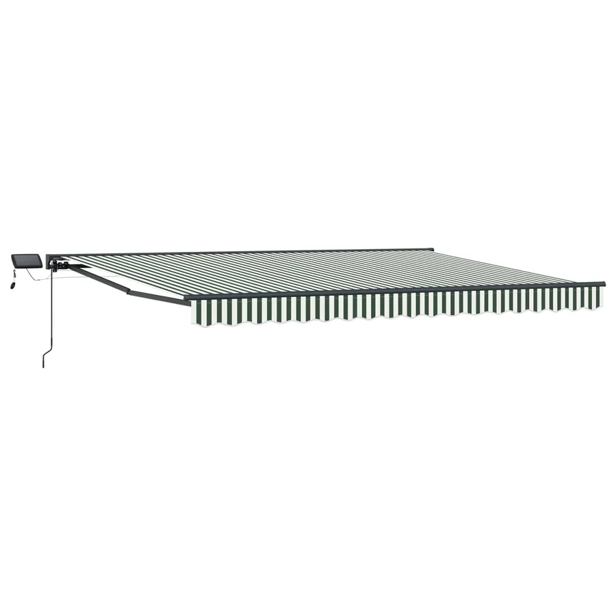 Cadre de store manuel avec LEDs Vert, Blanc, Anthracite 4 × 3 m - 2