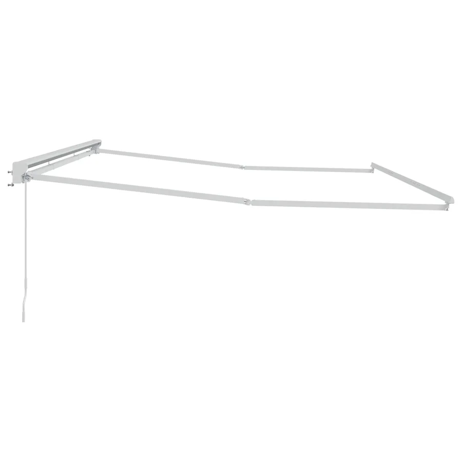 Cadre de auvent manuel Réglable Blanc 4 × 3,5 m Acier - 4