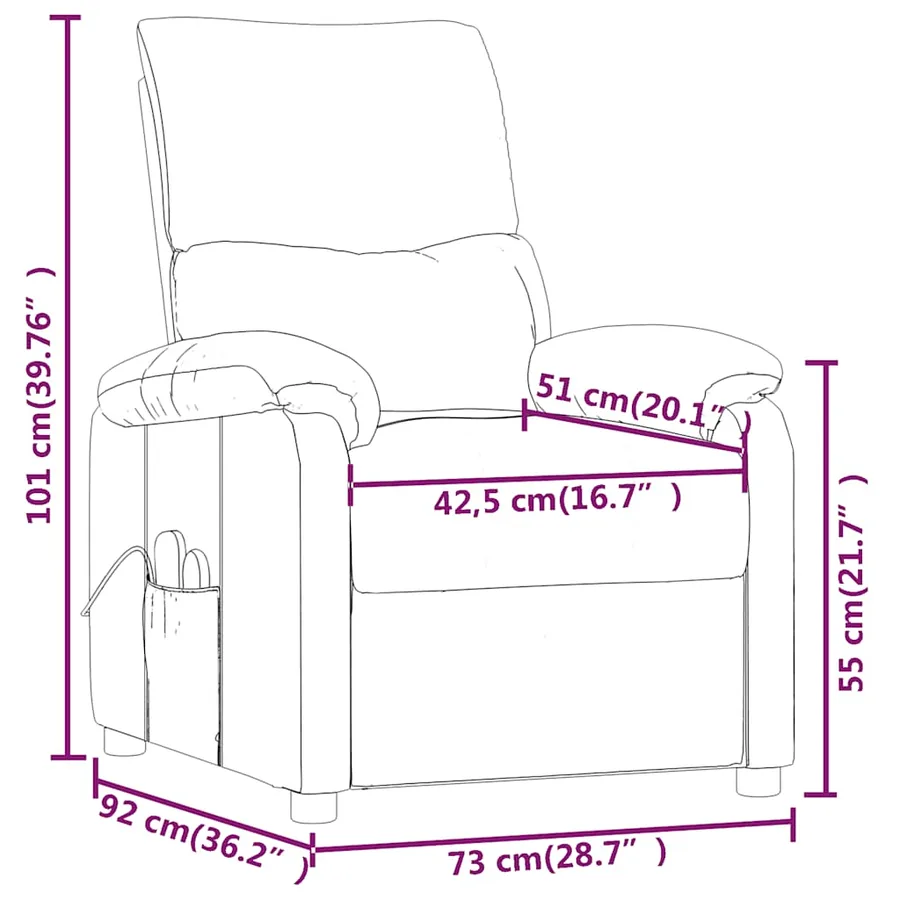Fauteuil de massage Rouge bordeaux Tissu - 11
