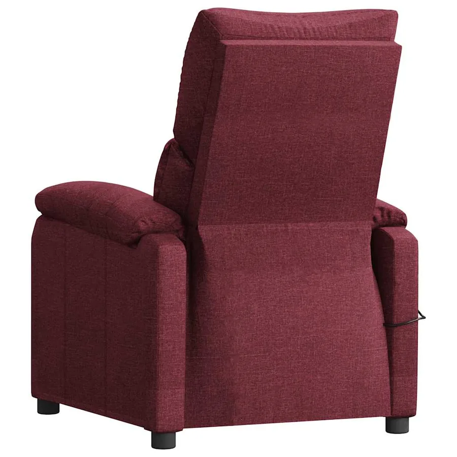 Fauteuil de massage Rouge bordeaux Tissu - 5