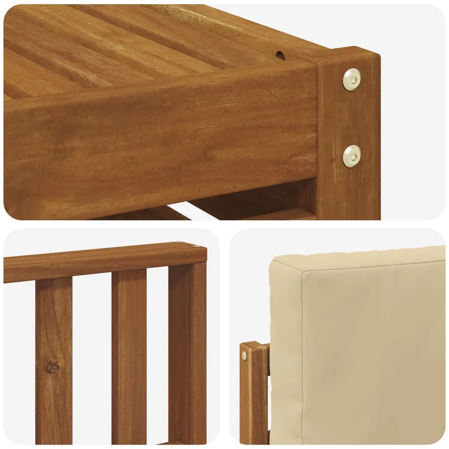 Ensemble de canapés d'extérieur 8 pcs Naturel et Beige - 7