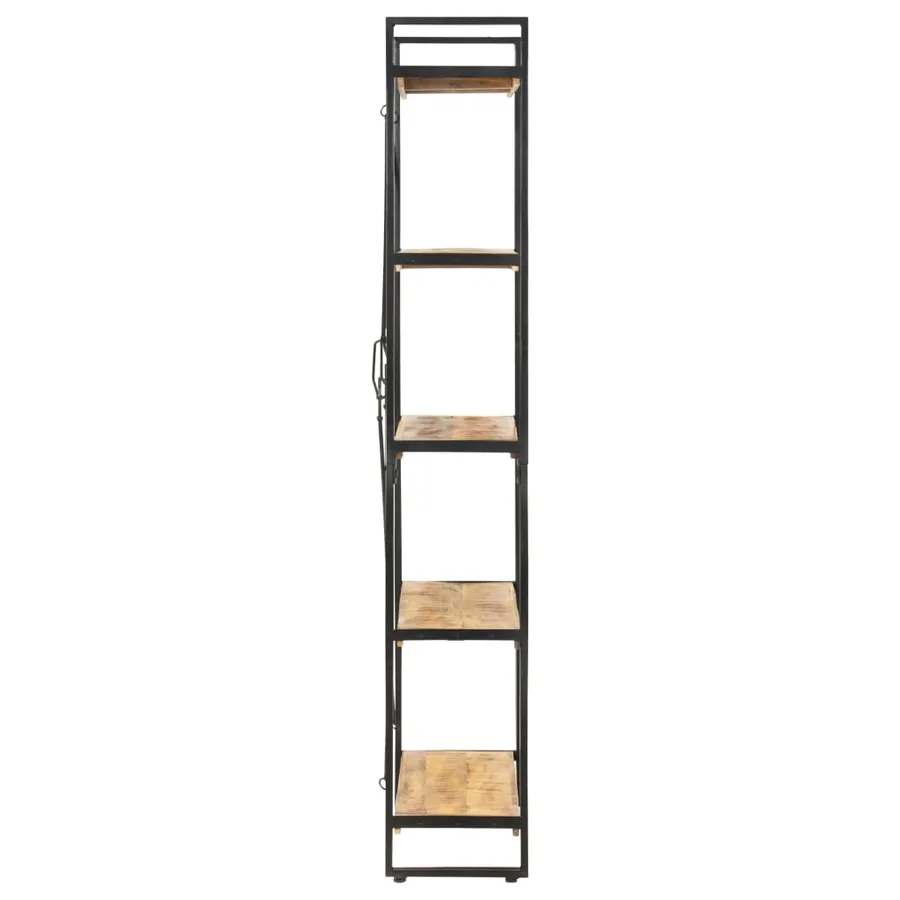 Bibliothèque 5 niveaux 90x30x180 cm Bois solide de manguier - 3