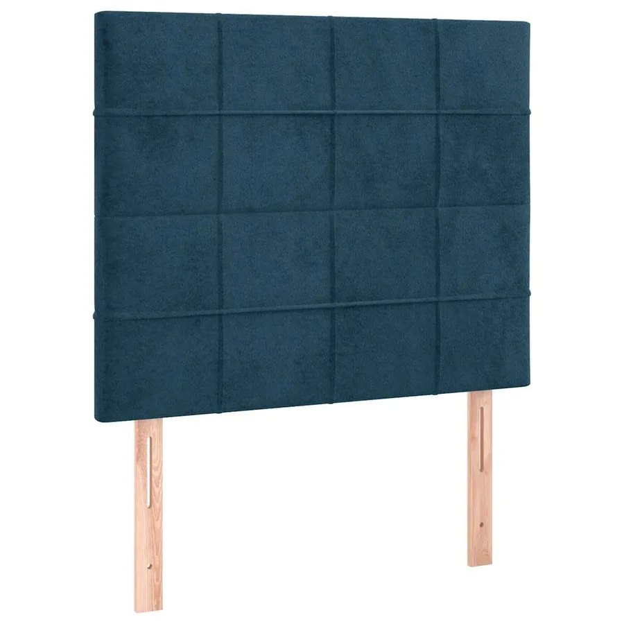 Tête de lit Bleu foncé 100x5x118/128 cm Velours - 2