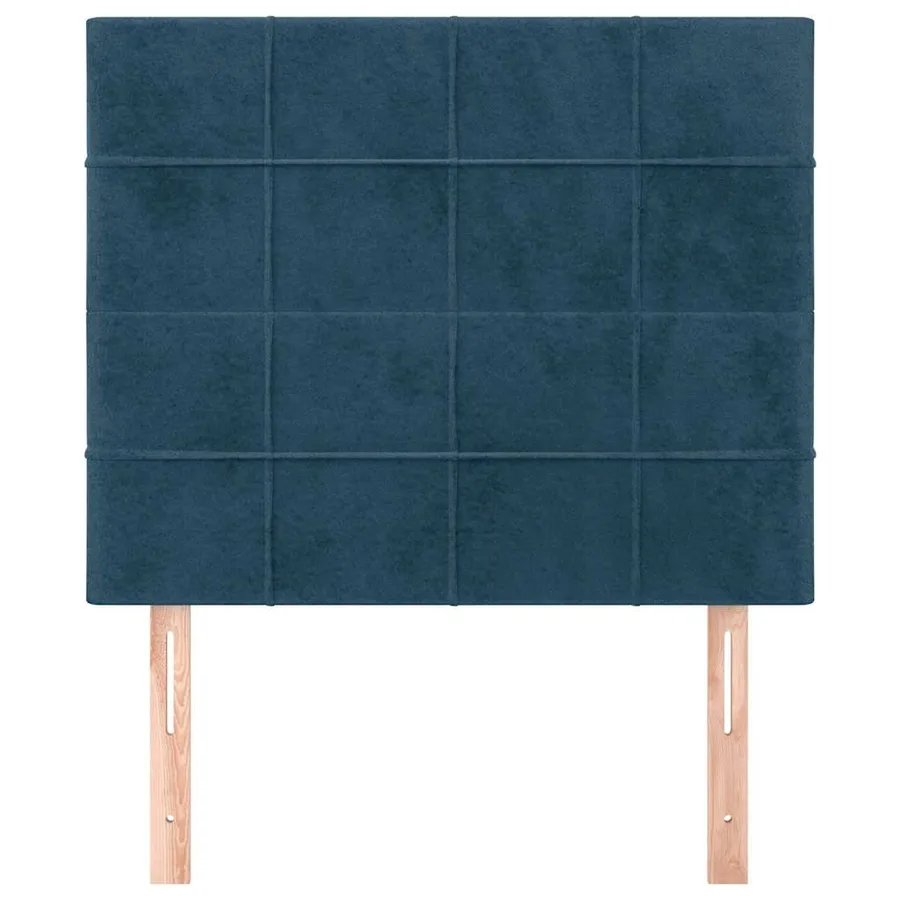 Tête de lit Bleu foncé 100x5x118/128 cm Velours - 3