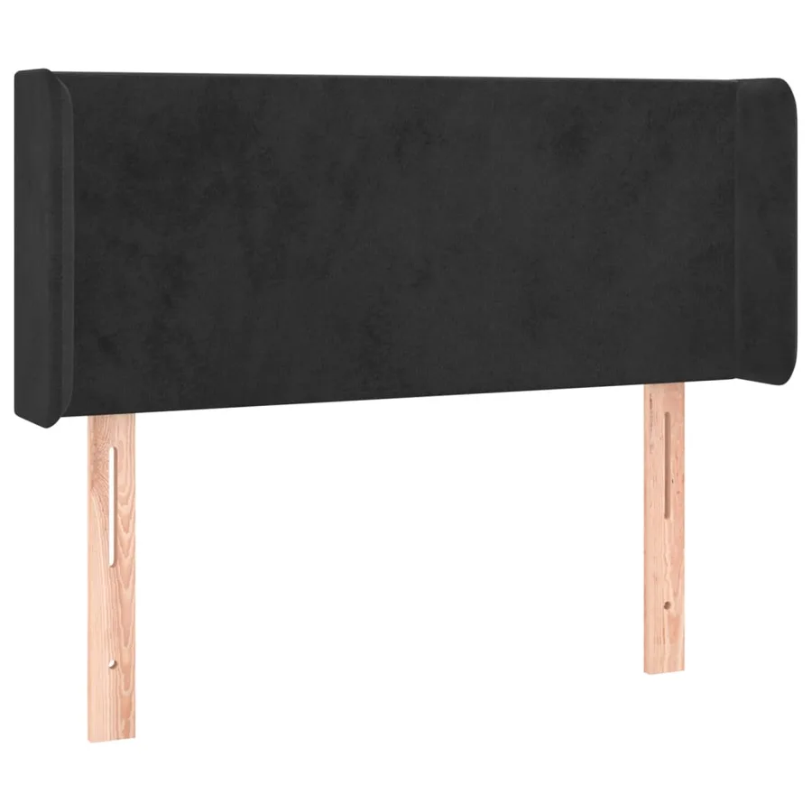 Tête de lit à LED Noir 93x16x78/88 cm Velours - 3