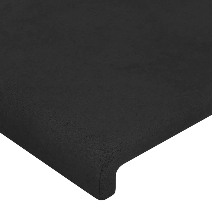 Tête de lit à LED Noir 93x16x78/88 cm Velours - 5