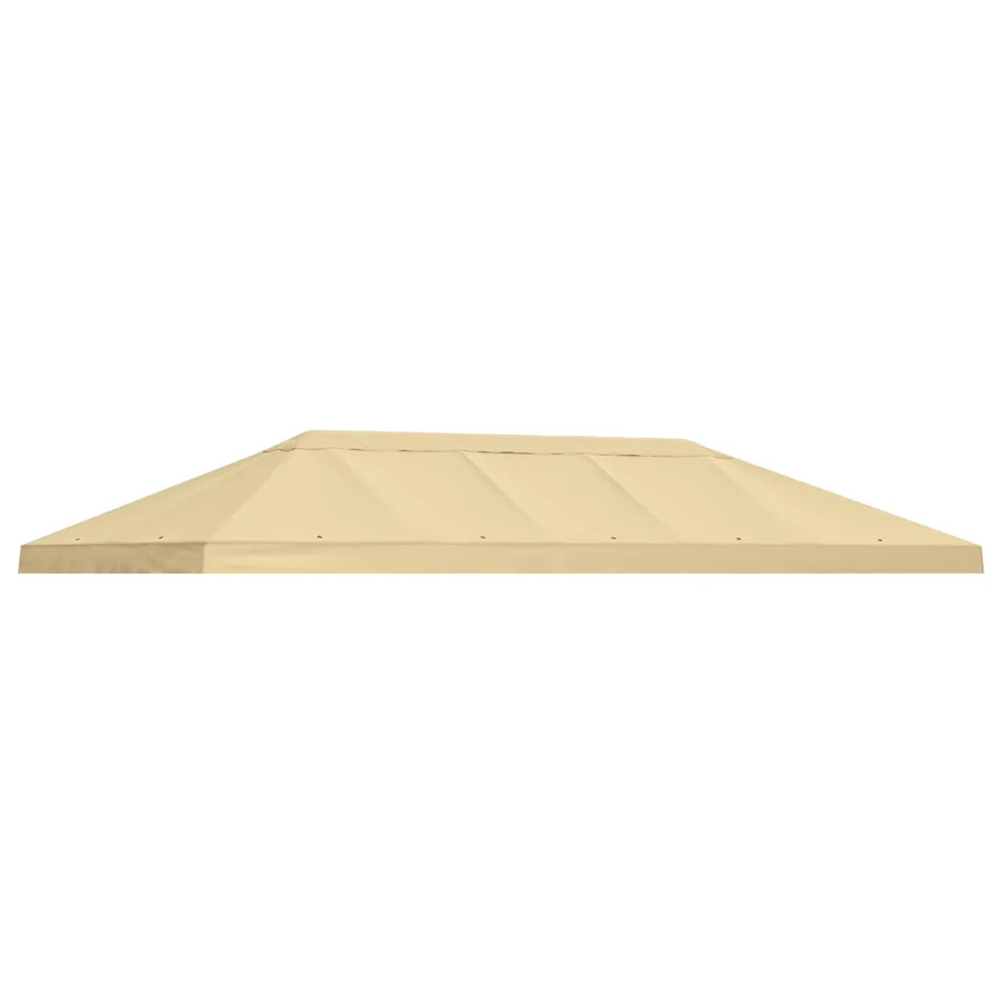 Housse de canopée de gazebo 6 x 3 m Crème Polyester 190 - 2