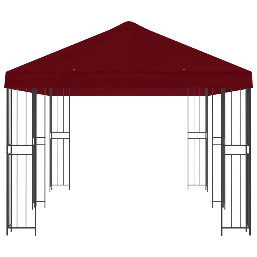 Gazebo avec murs latéraux 6 x 3 m Bordeaux Polyester et Acier - 4
