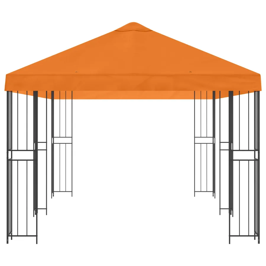 Gazebo avec murs latéraux 6 x 3 m Orange Polyester et Acier 190 - 4